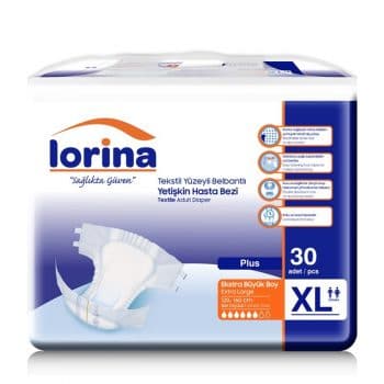 Lorina Tekstil Yüzey XLarge Bel Bantlı Yetişkin Hasta Bezi 30'lu