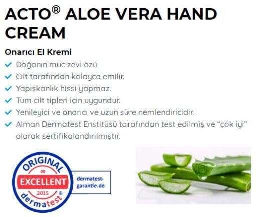 Acto Aloe Vera Hand Cream 50ml
