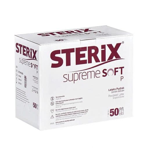 Sterix Supreme Soft P Lateks Pudralı Steril Cerrahi Eldiven 1 Çift - 7