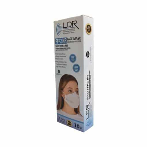 LDR FFP2 3 Panelli Solunum Koruyucu N95 Maske Beyaz Tekli Steril Paket