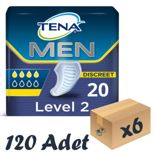 TENA Men Level-2, Erkek Mesane Pedi, 4 Damla, 20'li 6 Paket 120 Adet