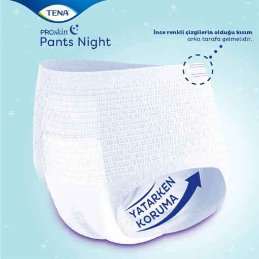 TENA ProSkin Pants Night Emici Külot Gece Bezi, Büyük Boy (L), 7.5 Damla 30’lu 2 Paket 60 Adet
