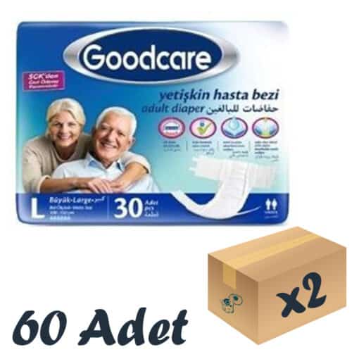 Goodcare Bel Bantlı Yetişkin Hasta Bezi Large 30'lu 2 Paket 60 Adet
